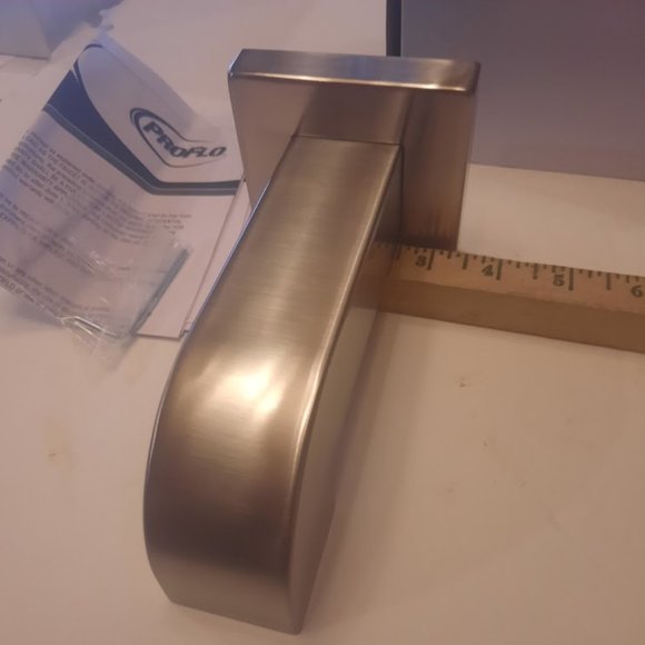 ProFlo PFTS39ZBN Non Diverter Tub Spout In Brushed Nickel, New - Picture 2 of 9